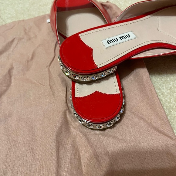 Authentic Miu Miu sandals in RED - Picture 4 of 12
